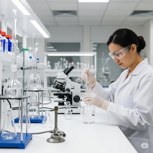 Our expert chemists analyzing supplement formulations